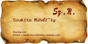 Szukits Mihály névjegykártya