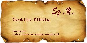 Szukits Mihály névjegykártya