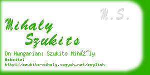 mihaly szukits business card